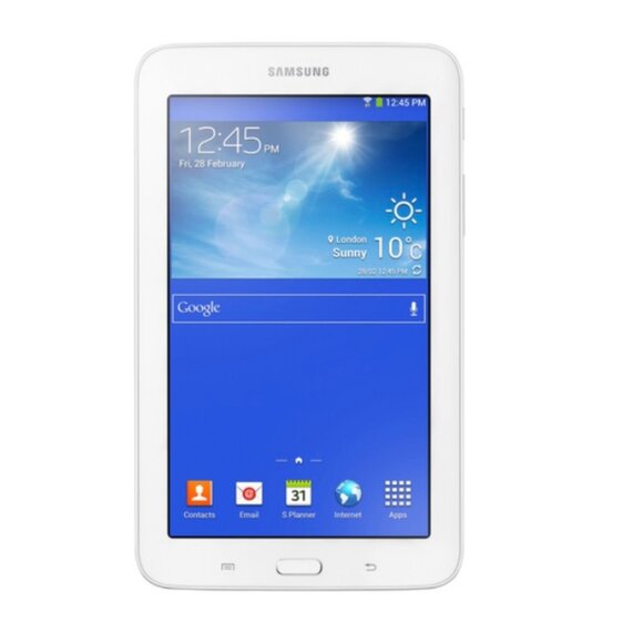 Samsung Galaxy Tab 3 Lite 7" Tablet SM-T110 WiFi White + Green Case 📱 - Picture 1 of 5